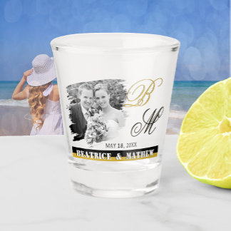 Elegante bruiloft foto geschoten glas, Jubileum Shot Glas