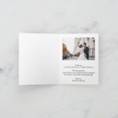Elegante bruiloft foto gevouwen dank u notitiekaartje (Binnen)