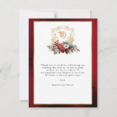 Elegante bruiloft foto kalligrafie Dank u Bedankkaart (Achterkant)