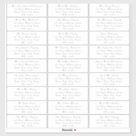  Elegante Bruiloft Gast Adresetiketten Sticker