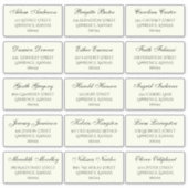 Elegante Bruiloft Gast Individuele Namen en Adres Sticker (Voorkant)