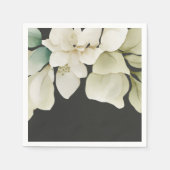 Elegante bruiloft gebladerte gedempt groen grijs servet (Voorkant)