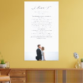 Elegante bruiloft geloften liefde script minimale canvas afdruk (Insitu (Woonkamer))