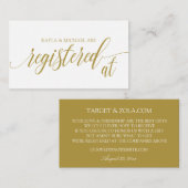 Elegante bruiloft geregistreerd bij register Kaart (Voorkant / Achterkant)