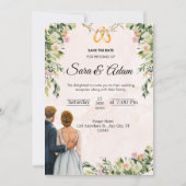 Elegante bruiloft Giftful uitnodiging (Voorkant)