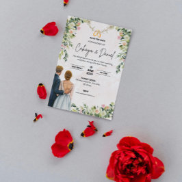 Elegante bruiloft Giftful uitnodiging