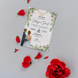 Elegante bruiloft Giftful uitnodiging