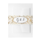Elegante bruiloft Gold Streamers Confetti Initiale Uitnodigingen Wikkel (Voorkant Voorbeeld)