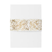 Elegante bruiloft Gold Streamers Confetti Initiale Uitnodigingen Wikkel (Achterkant Voorbeeld)