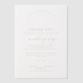 Elegante bruiloft goud dank u bericht overlay vellum uitnodigingen (Voorkant)
