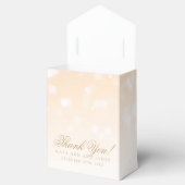 Elegante Bruiloft Gouden Bokeh Sparkle Lights Bedankdoosjes (Geopend)