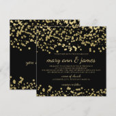 Elegante bruiloft gouden folie look Confetti Kaart (Voorkant / Achterkant)