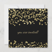 Elegante bruiloft gouden folie look Confetti Kaart (Achterkant)