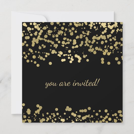 Elegante bruiloft gouden folie look Confetti Kaart (Achterkant)