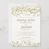 Elegante bruiloft gouden folie look Confetti Kaart (Voorkant)
