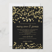 Elegante bruiloft gouden folie look Confetti Kaart (Voorkant)