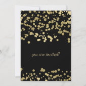 Elegante bruiloft gouden folie look Confetti Kaart (Achterkant)