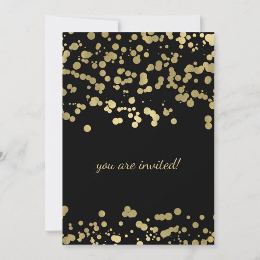 Elegante bruiloft gouden folie look Confetti Kaart (Achterkant)