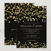 Elegante bruiloft gouden folie look Confetti Kaart (Voorkant / Achterkant)