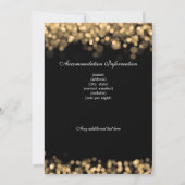 Elegante Bruiloft Gouden Lichten Custom Kaart (Achterkant)