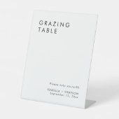 Elegante bruiloft grazen tafel teken reclamebord met voetstuk (Voorkant)