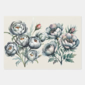 Elegante bruiloft groen en grijs boeket inpakpapier vel (Voorkant 3)