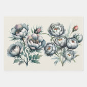 Elegante bruiloft groen en grijs boeket inpakpapier vel (Voorkant 2)