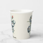 Elegante bruiloft groen en grijs boeket papieren bekers (Links)