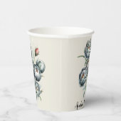 Elegante bruiloft groen en grijs boeket papieren bekers (Rechts)