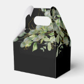 Elegante bruiloft groen Eucalyptus gebladerte brui Bedankdoosjes (Achterkant)