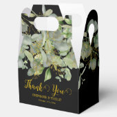 Elegante bruiloft groen Eucalyptus gebladerte brui Bedankdoosjes (Geopend)