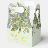 Elegante bruiloft groen Eucalyptus gebladerte brui Bedankdoosjes (Geopend)