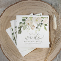 Elegante bruiloft groen loof cocktail wit