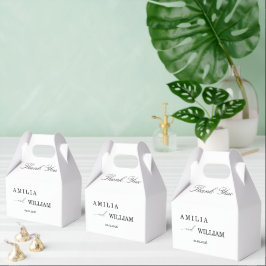 Elegante bruiloft gunst geschenkdoos met lint bedankdoosjes