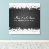 Elegante bruiloft gunst Magic Sparkle Black Canvas Afdruk (Insitu (Houten vloer))