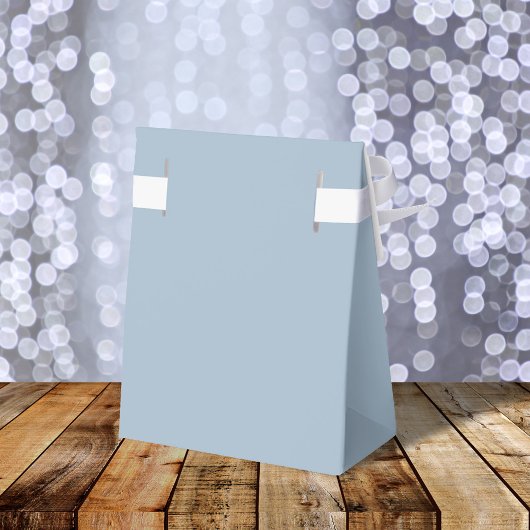 Elegante bruiloft gunsten Dusty Blue Monogram Bedankdoosjes