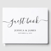 Elegante bruiloft handgeschreven kalligrafie gastenboek (Voorkant)