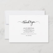 Elegante bruiloft handgeschreven scriptfoto bedankkaart (Achterkant)