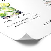Elegante bruiloft handtekening cocktails menu poster (Hoek)