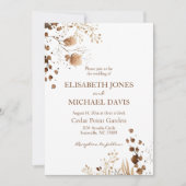 Elegante bruiloft Herfst | herfstbloem Kaart (Voorkant)