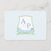 Elegante bruiloft Hydrangea Crest Maaltijd Keuze A Informatiekaartje (Achterkant)