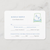 Elegante bruiloft Hydrangea Crest Maaltijd Keuze A Informatiekaartje (Voorkant)