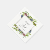 Elegante bruiloft in burgundy en marineblauw met b servet (Hoek)