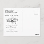 Elegante bruiloft in Confetti Save the Date Briefkaart (Achterkant)