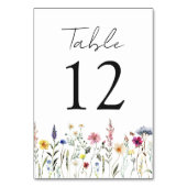 Elegante bruiloft in een weide met wilde bloemen kaart (Voorkant)