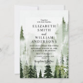 Elegante bruiloft in het bos kaart (Voorkant)