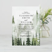 Elegante bruiloft in het bos kaart (Staand voorkant)