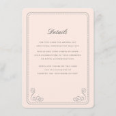 Elegante bruiloft invoegen informatiekaartje (Voorkant)