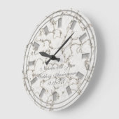 Elegante bruiloft Jubileum Faux marmeren klok (Hoek)