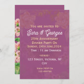 Elegante bruiloft Jubileum Uitnodigingen (Voorkant / Achterkant)